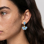 Women's Enamel Flower Drop Earrings
