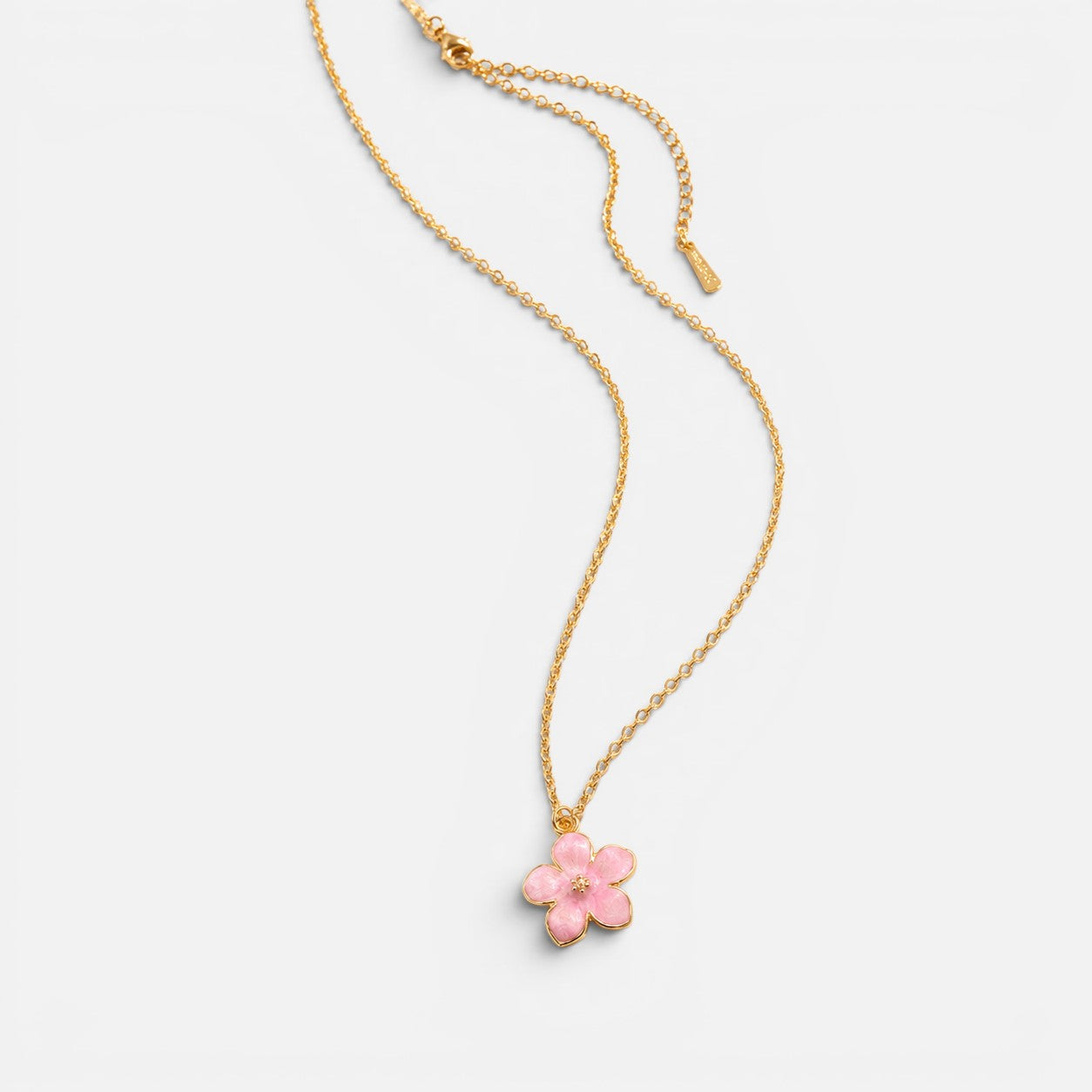 Women's Enamel Flower Pendant Necklace