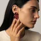 Women's Enamel Flower Stud Earrings