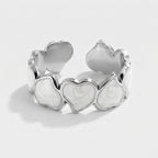 Women's Enamel Heart Ring