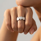 Women's Enamel Heart Ring