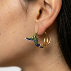 Women's Enamel Hummingbird Earrings