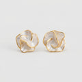 Women's Enamel Rose Stud Earrings