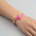 Women's Enamel Teardrop Bangle