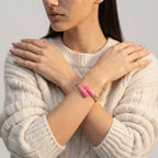 Women's Enamel Teardrop Bangle