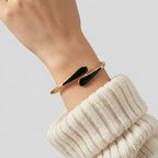 Women's Enamel Teardrop Bangle