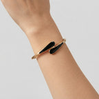 Women's Enamel Teardrop Bangle