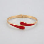 Women's Enamel Teardrop Bangle