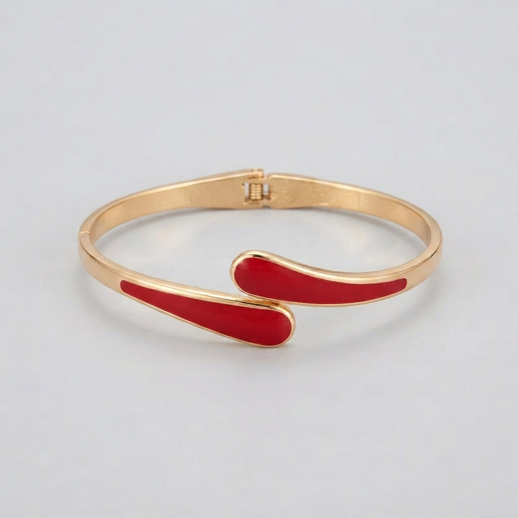 Women's Enamel Teardrop Bangle