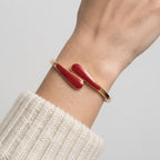 Women's Enamel Teardrop Bangle
