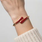 Women's Enamel Teardrop Bangle
