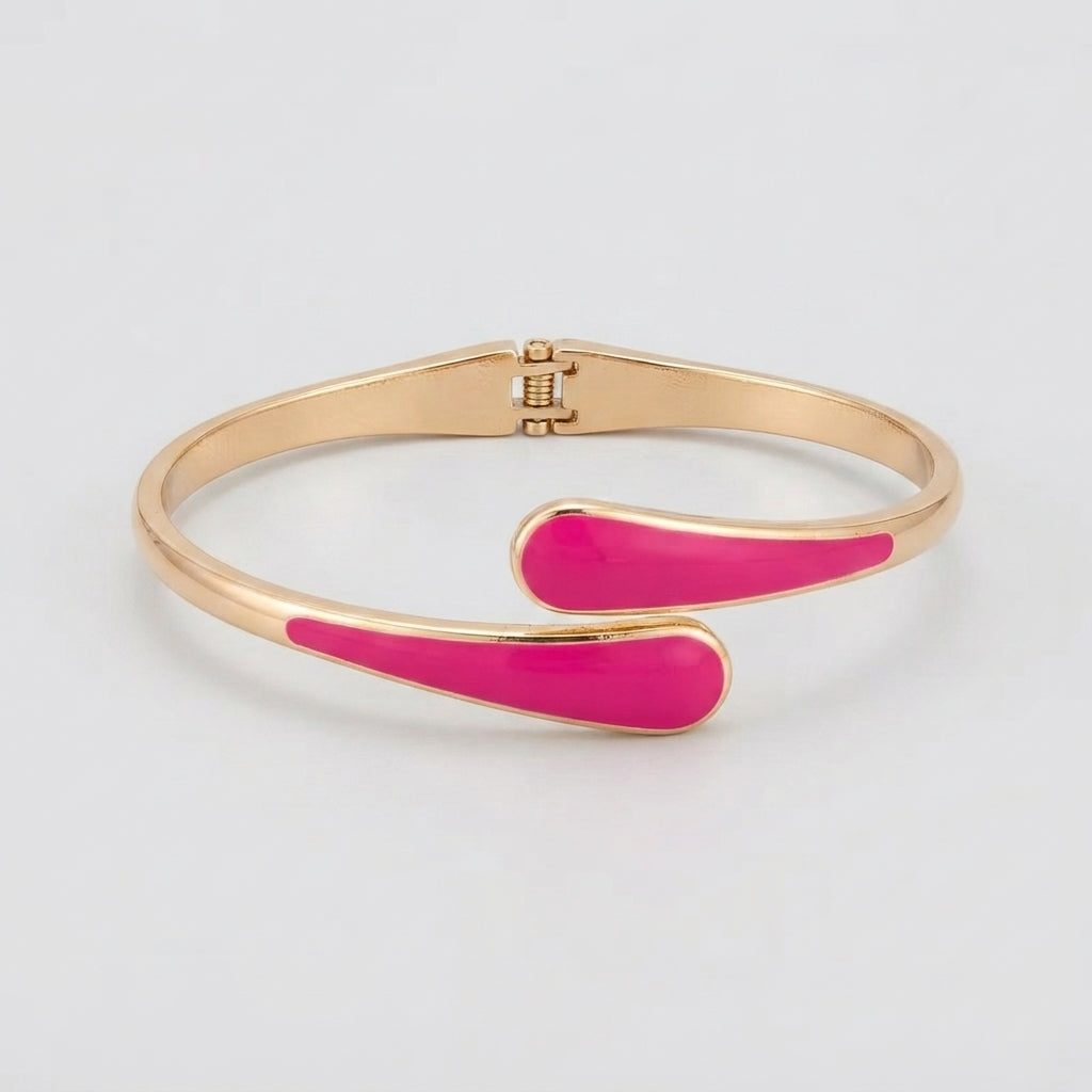 Women's Enamel Teardrop Bangle