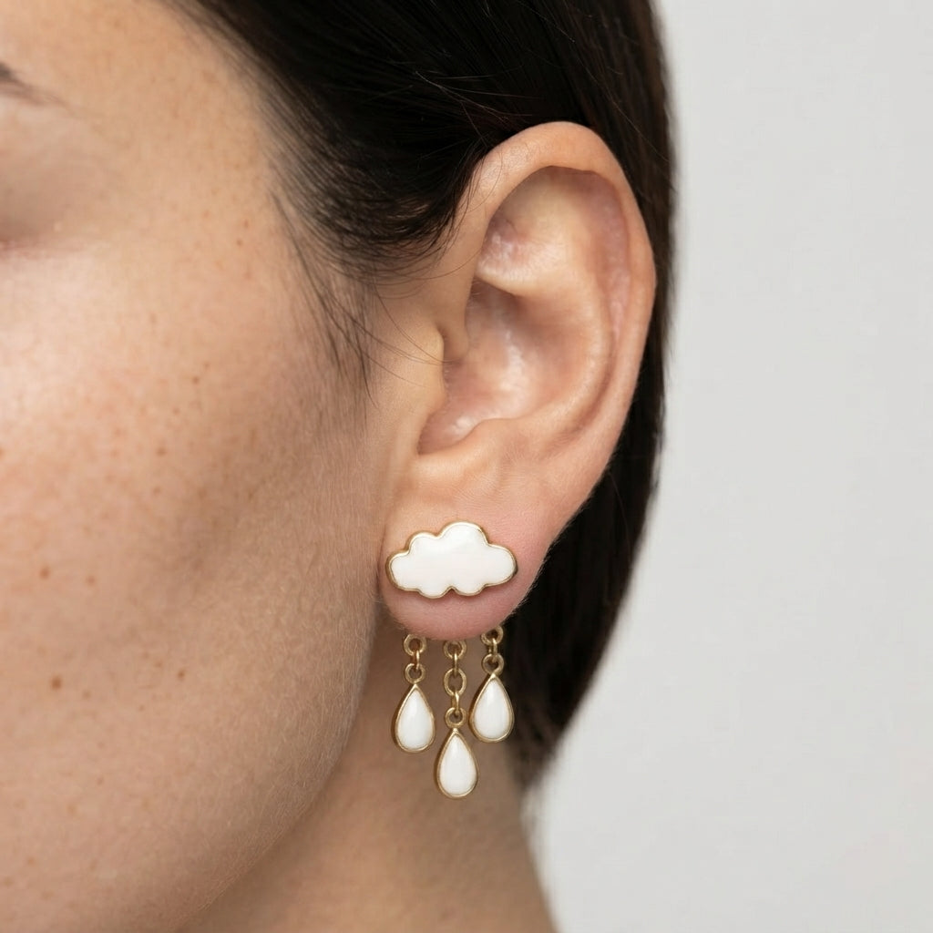 Women's Enamel Teardrop Earrings