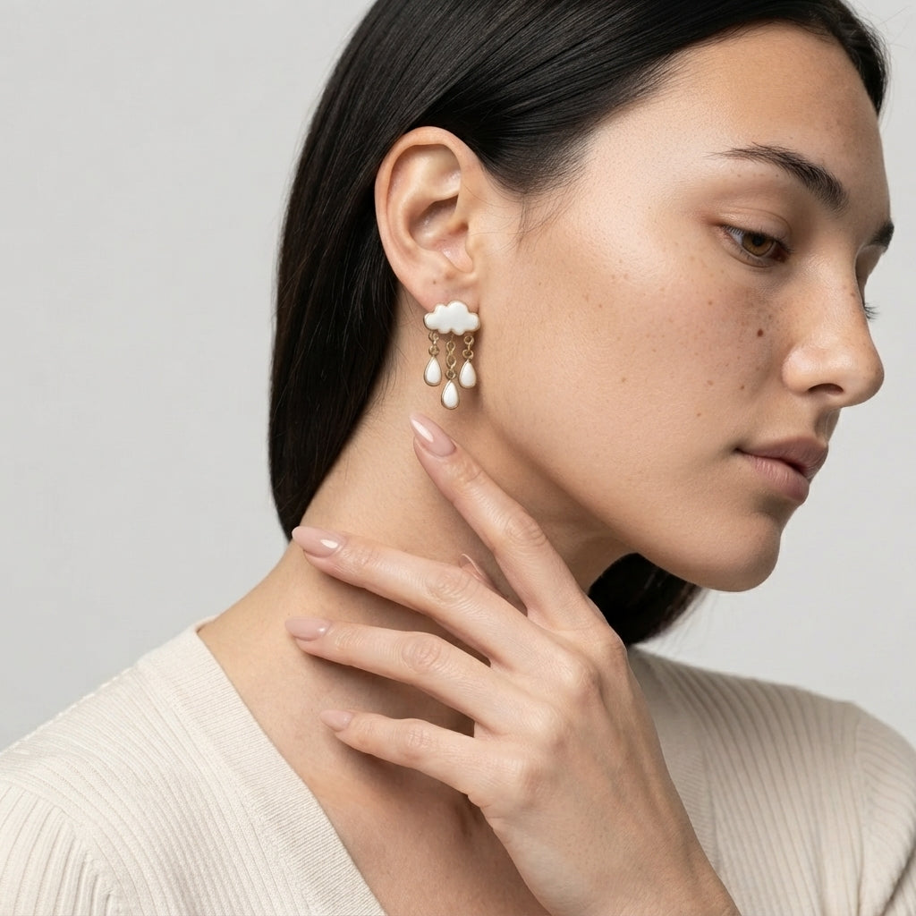 Women's Enamel Teardrop Earrings