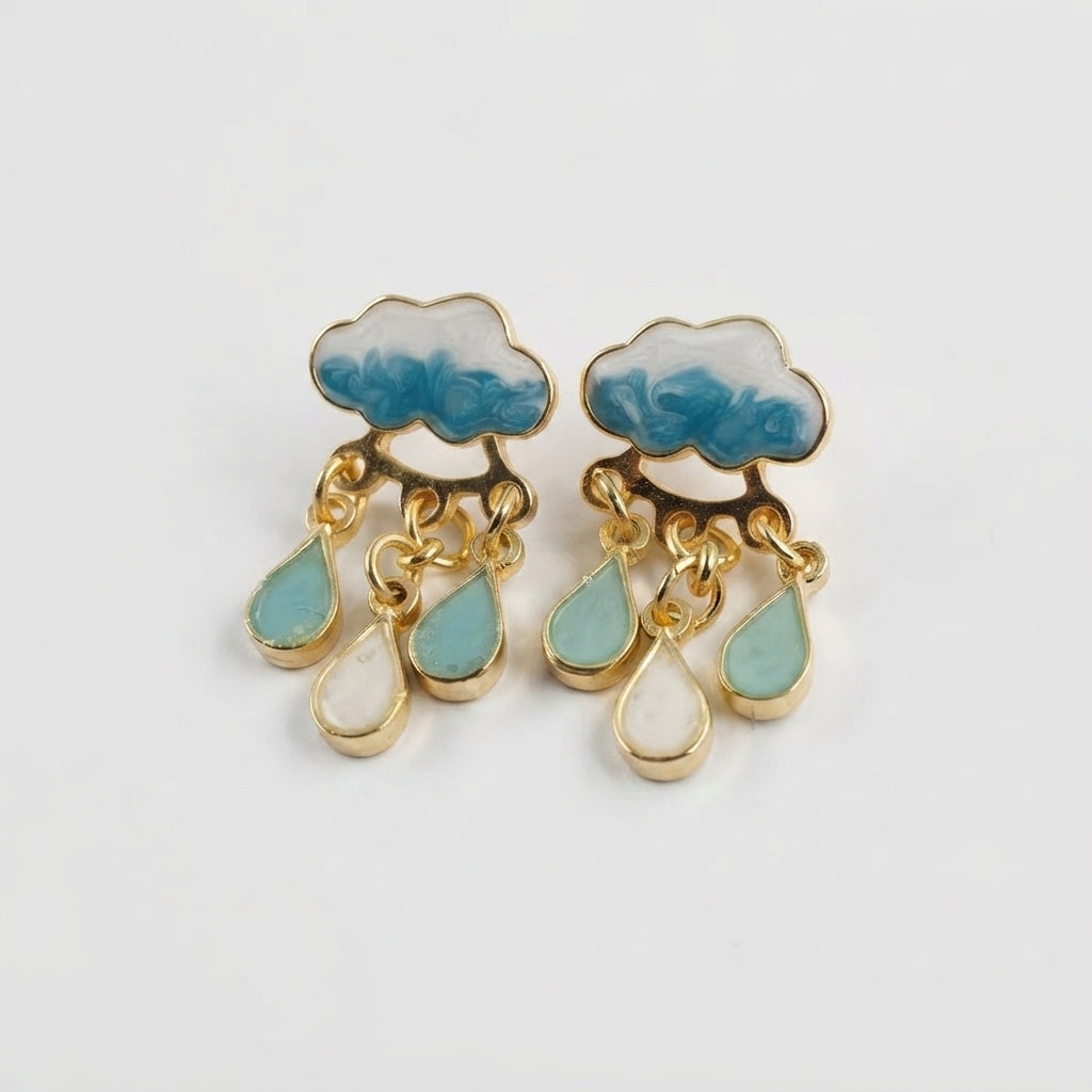 Women's Enamel Teardrop Earrings