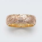 Women's Engraved Floral Ring