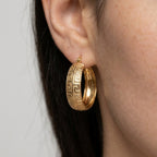 Women's Engraved Hoop Earrings
