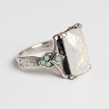 Women's Engraved Natural Stone Ring