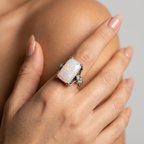 Women's Engraved Natural Stone Ring