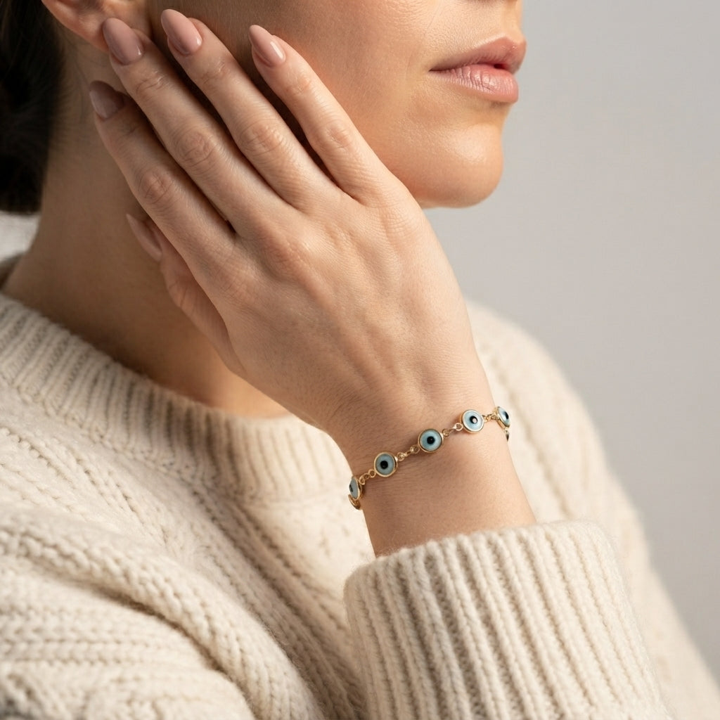 Women's Evil Eye Station Bracelet