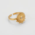 Women's Evil Eye Sunburst Open Ring