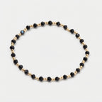 Women's Faceted Black Bead Bracelet