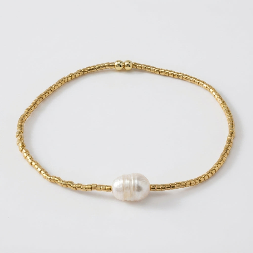 Women's Faux Pearl Beaded Bracelet