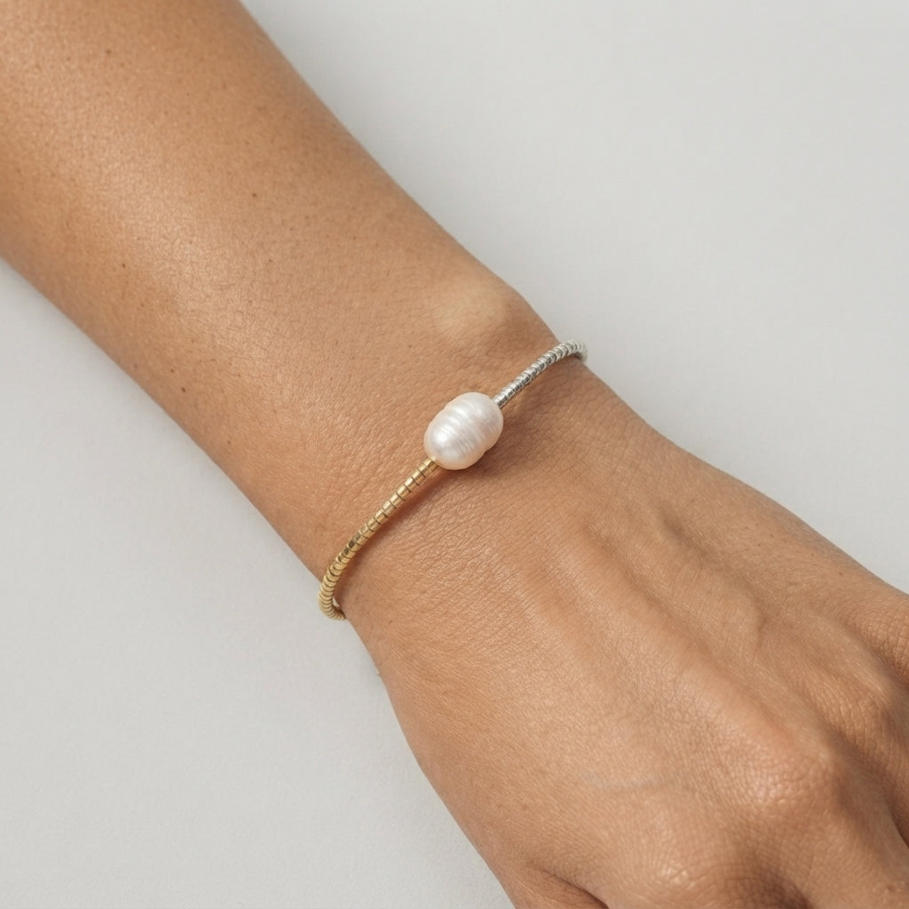 Women's Faux Pearl Beaded Bracelet