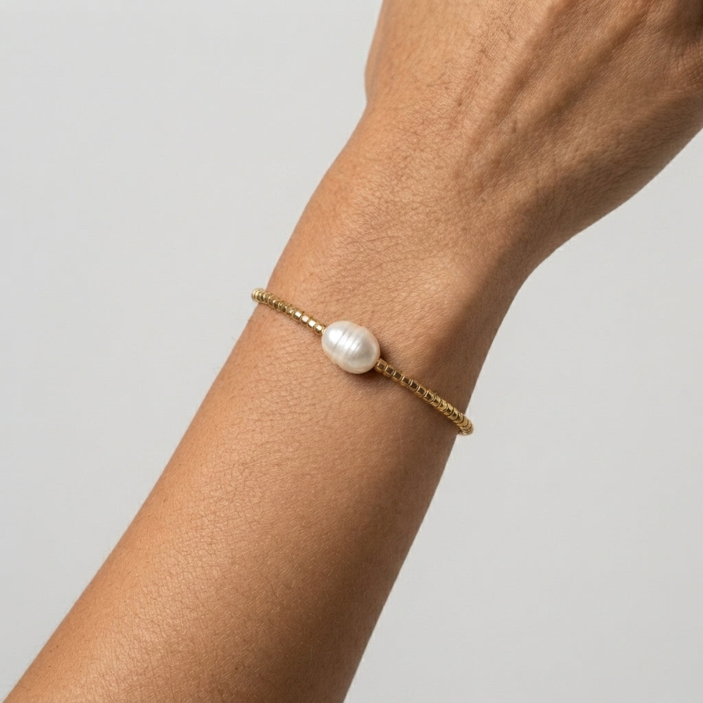 Women's Faux Pearl Beaded Bracelet