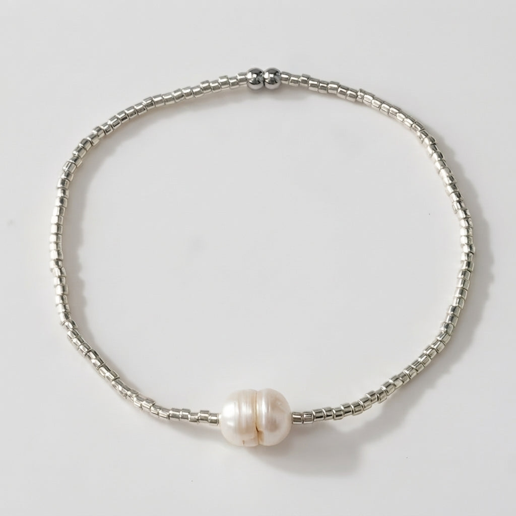 Women's Faux Pearl Beaded Bracelet