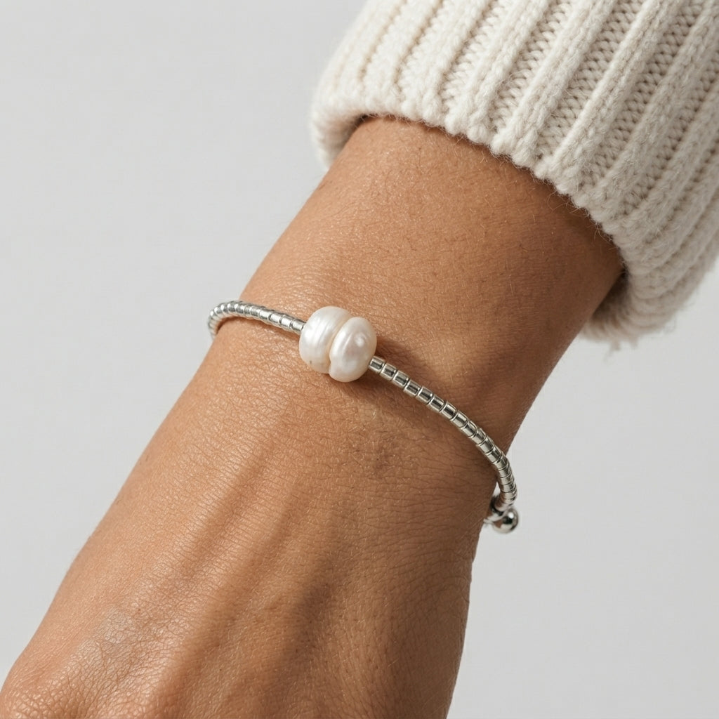Women's Faux Pearl Beaded Bracelet