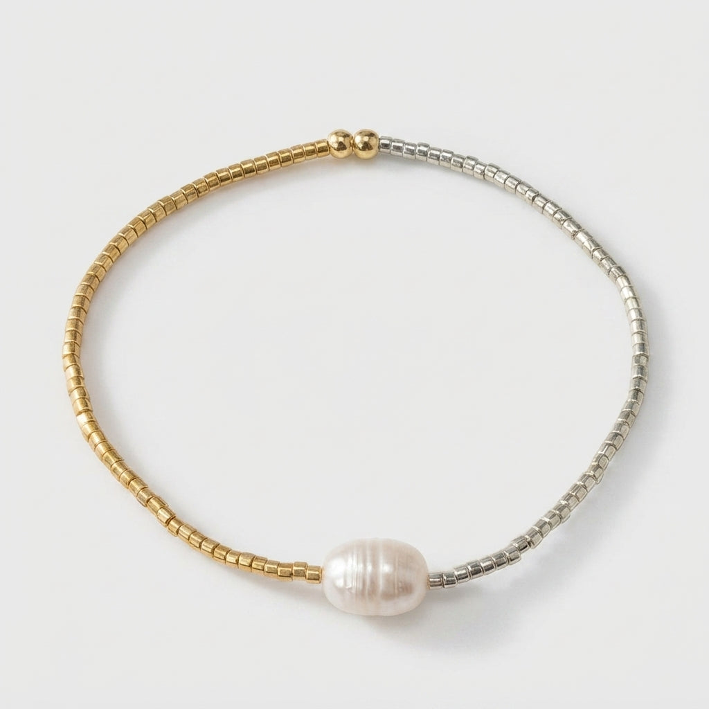 Women's Faux Pearl Beaded Bracelet