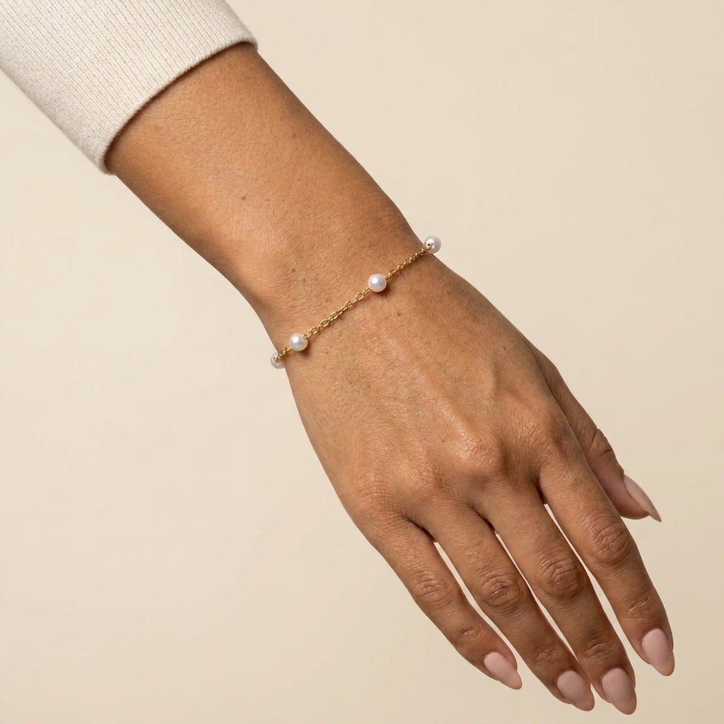 Women's Faux Pearl Chain Bracelet