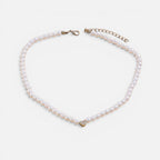 Women's Faux Pearl Heart Necklace