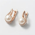 Women's Faux Pearl Hinged Earrings