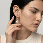 Women's Faux Pearl Knot Drop Earrings