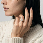 Women's Faux Pearl Solitaire Ring