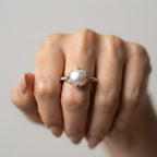 Women's Faux Pearl Solitaire Ring