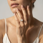 Women's Faux Pearl Solitaire Ring