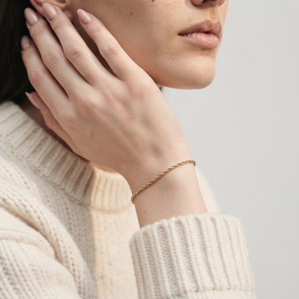 Women's Fine Rope Chain Bracelet