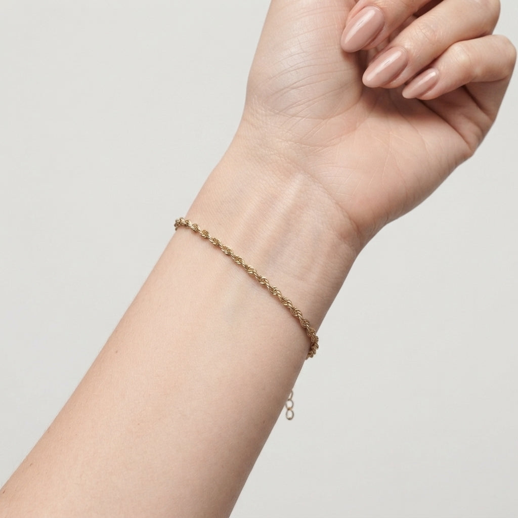 Women's Fine Rope Chain Bracelet
