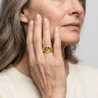 Women's Five-Petal Flower Open Ring