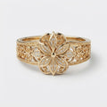 Women's Floral Crystal Ring
