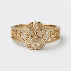 Women's Floral Crystal Ring