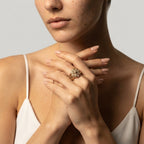 Women's Floral Crystal Ring