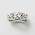 Women's Floral Crystal Ring Set