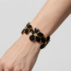 Women's Floral Enamel Open Cuff Bangle