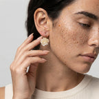 Women's Flower Huggie Earrings