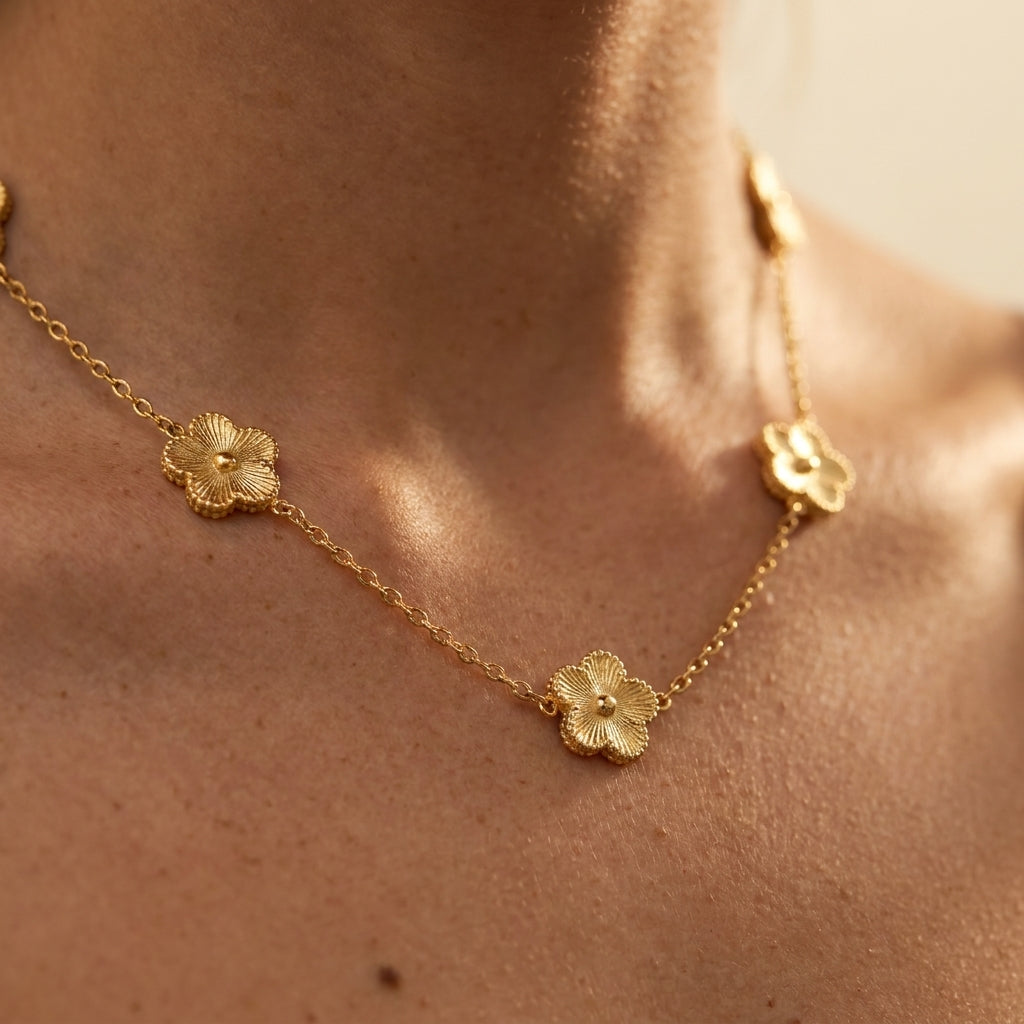 Women's Flower Station Necklace