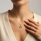 Women's Fluted Clover Pendant Necklace